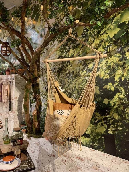 Hängesessel Bequem Fransen Hängestuhl Boho Style Outdoor Camping