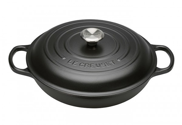 Le Creuset Gourmet-Profitopf Gusseisen Schwarz 26cm