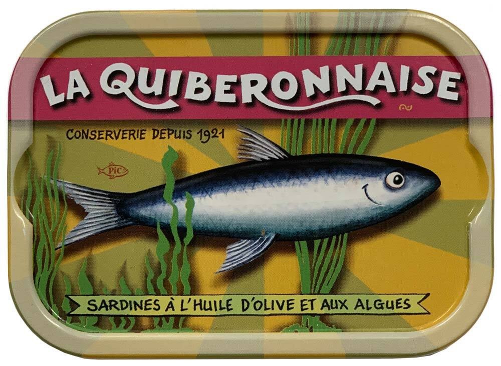 La Quiberonnaise Sardinen mit Oliven u. Algen Jahrgangssardinen 2023 - Dose 115g