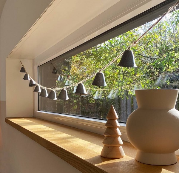 Glocken Girlande Weihnachten Zink Weihnachtsdeko 180cm