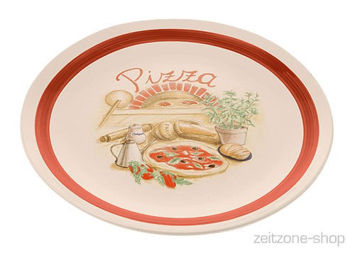 Grosser Pizzateller Ristorante Motiv rot 30cm Grosser Pizzateller Ristorante Motiv rot 30cm