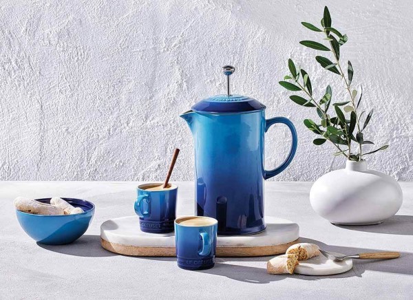 Le Creuset Kaffeebereiter Steinzeug Azure Blau