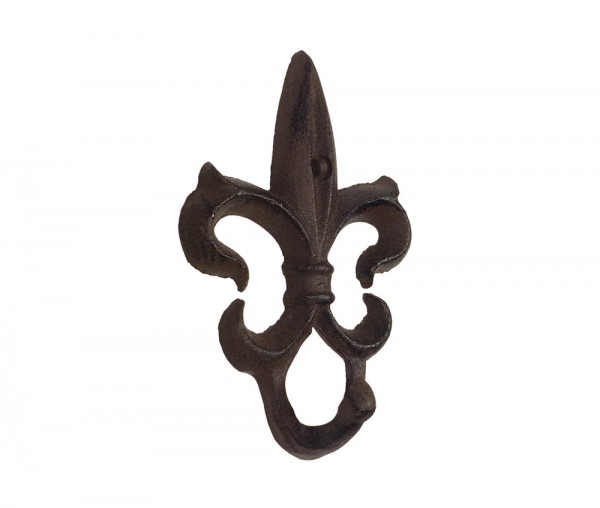 Garderobenhaken Lilie Kleiderhaken Gusseisen Antik-Stil Braun