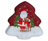 Weihnachtsteller Nikolaus Advent Plätzchenteller Weihnachtsmann Rentier Tannenbaum Weihnachtsteller Nikolaus Advent Plätzchenteller Weihnachtsmann Rentier Tannenbaum