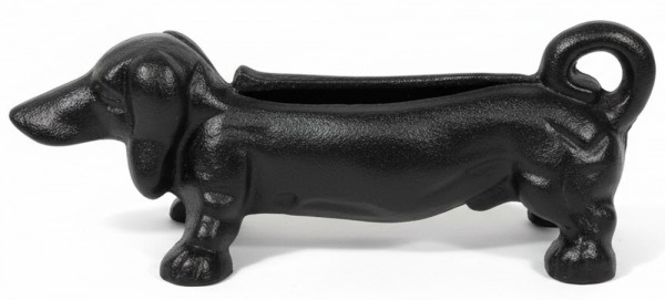 Schuhabstreifer Dackel Gusseisen Schwarz Schuhschaber Schuhkratzer Antik-Stil