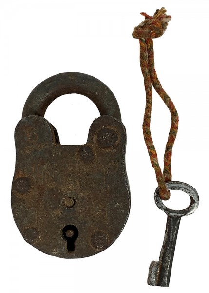 Deko Vorhängeschloss Vintage Rostig Schloss mit Schlüssel Gusseisen Antik-Stil