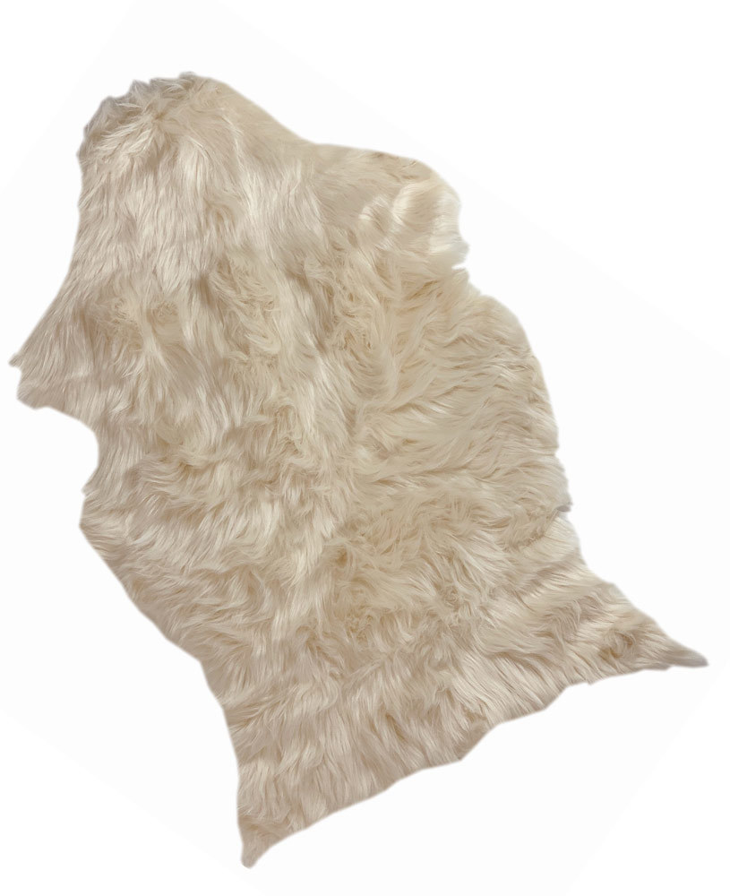 Künstliches Schaffell Kunstfell Creme Weiß Kuscheliges Lammfell Imitat  90x60 cm kaufen