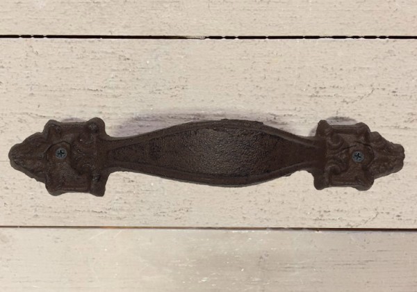 Rustikaler Griff Schubladengriff Möbelgriff Gusseisen Antik-Braun 17,5cm