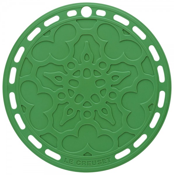 Le Creuset Silikon Untersetzer Tradition Rund Bamboo Green 20cm