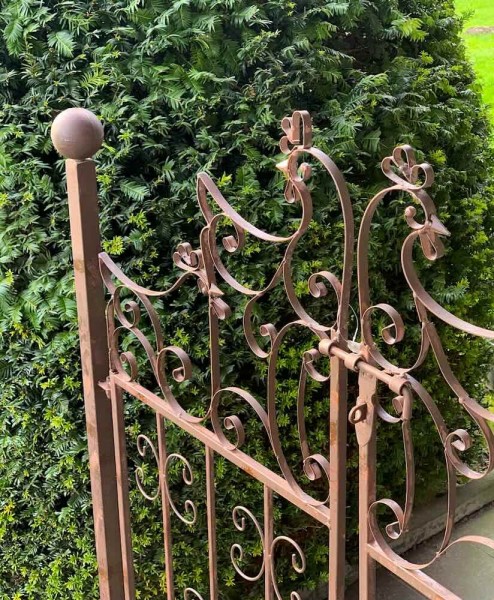 Deko Gartentor Metall Gartentür Antik-Stil Dekoration Garten Hühner Landhausstil