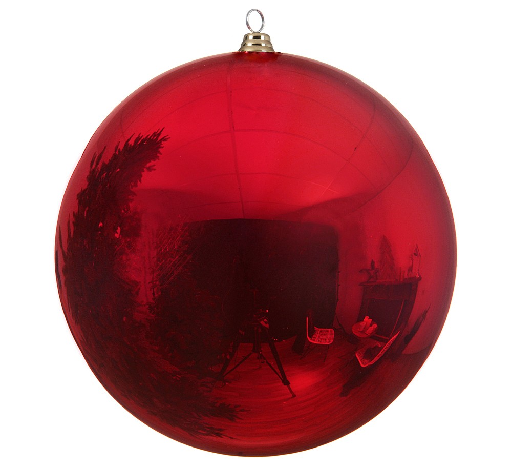 Riesige XXL Christbaumkugel Rot glänzend Weihnachtsbaumkugel 40cm