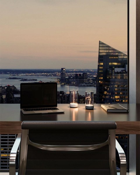 Sompex PULSE Akku LED Tischleuchte Magnetfilament anthrazit