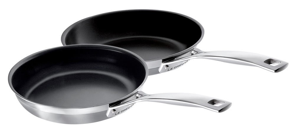 All-Clad Edelstahl Antihaft-Pfannen Set – 20 & 25 Cm, Induktionsgeeignet, Ofenfest Bis 260°C