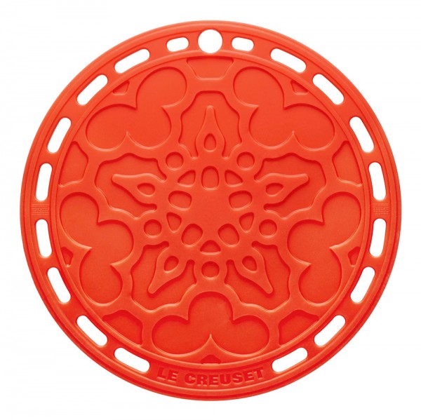 Le Creuset Silikon Untersetzer Tradition Rund Ofenrot 20cm