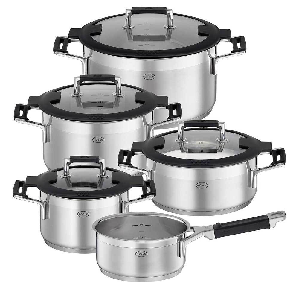 Rösle Topf-Set Silence Pro 5-teilig Edelstahl Rösle Topf-Set Silence Pro 5-teilig Edelstahl