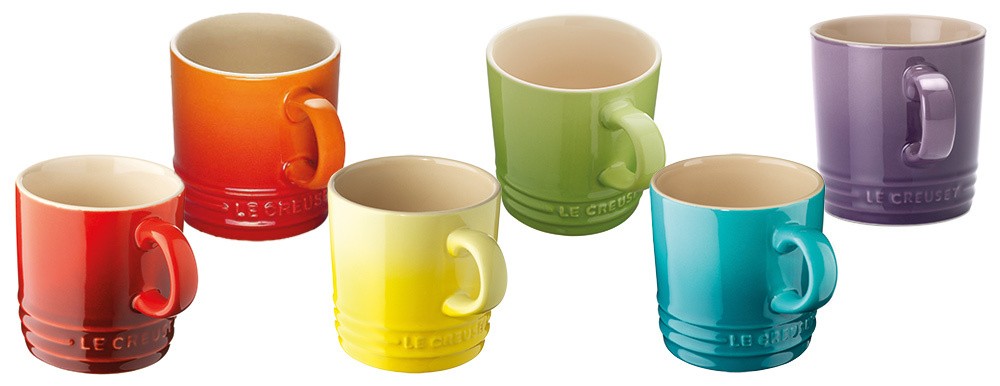 Le Creuset Espressotassen Set Regenbogen 6 Stück Steinzeug 100ml Le Creuset Espressotassen Set Regenbogen 6 Stück Steinzeug 100ml