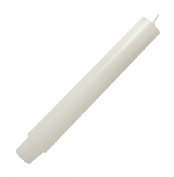 Dicke Stabkerze Durchgefärbt Elfenbein Weiß 20cm x 2,5cm Tropffrei Premium