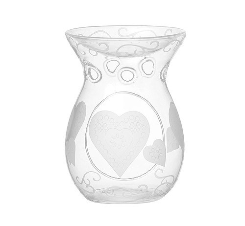 Yankee Candle Duftlampe Etched Hearts Glas 14,5cm |Yankee Candle |Raumduft |Wohnen |ZEITZONE Shop