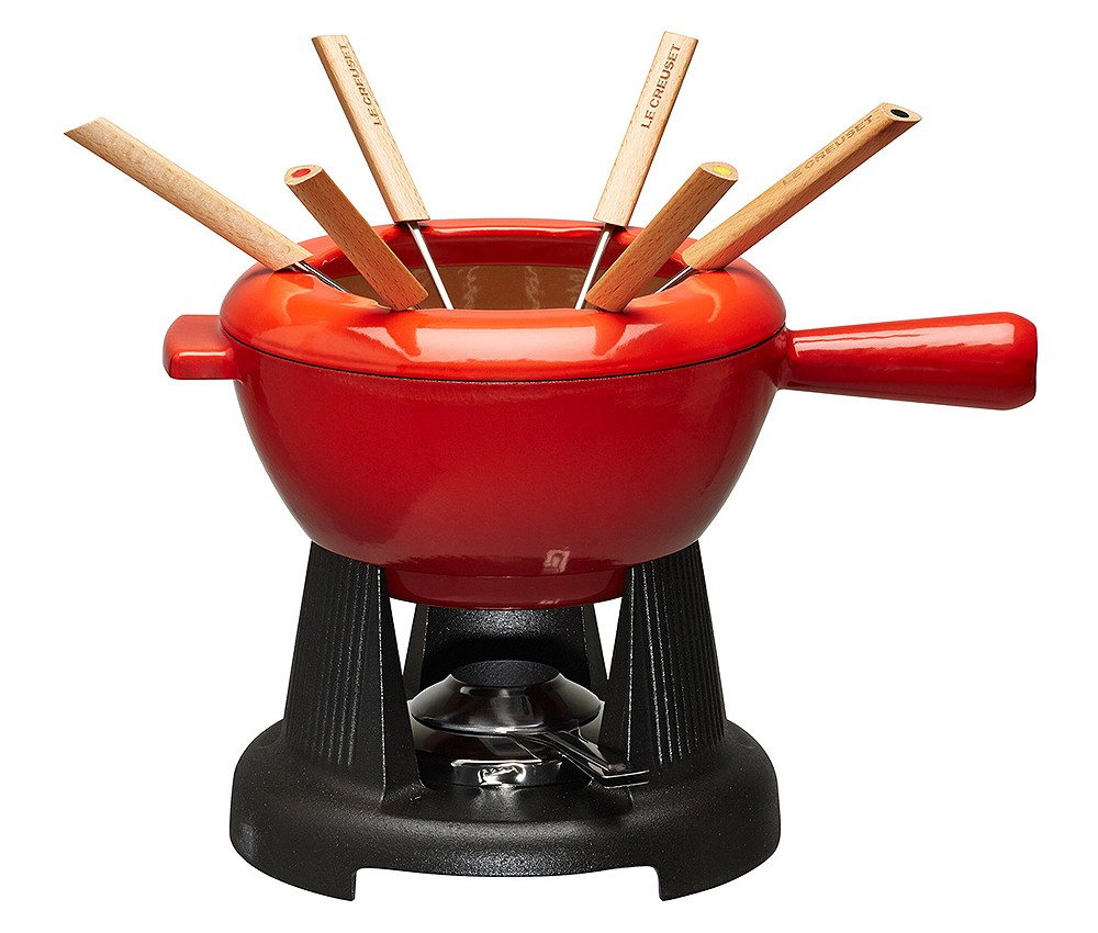 Le Creuset Käsefondue-Set Gusseisen Kirschrot