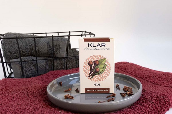 KLAR Seife Nelke Nelkenseife (palmölfrei) Hand- und Körperseife 100g