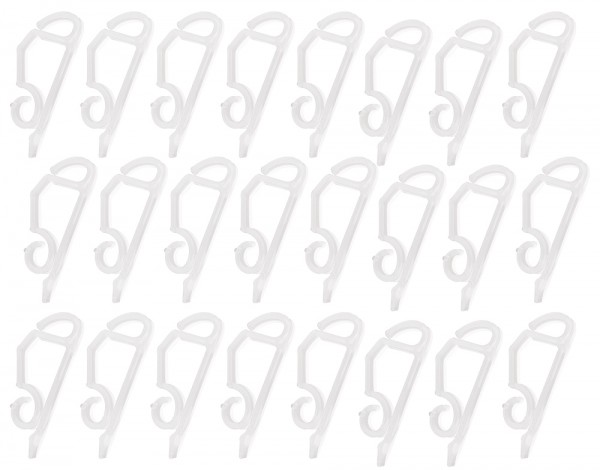 24 Haken zum Aufhängen Lichterkette an Dachrinne Lichtschlauch Befestigung