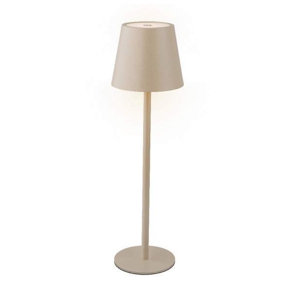 LED Tischlampe Kabellos Dimmbar Touch Tischleuchte Beige USB Warmweiß Kaltweiß
