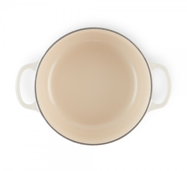 Le Creuset Bräter Signature Rund Gusseisen Meringue 24cm