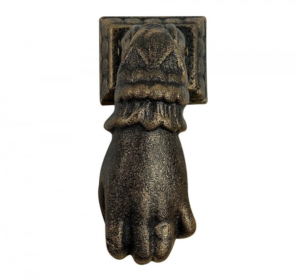 Türklopfer Hand Faust Nostalgie Klassiker Gusseisen Bronze-Optik Antik-Stil
