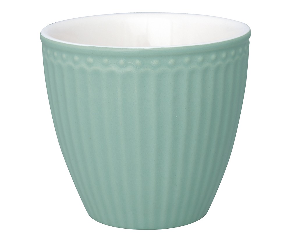 Greengate Latte Cup Alice Dusty Mint Tasse Steingut Grün