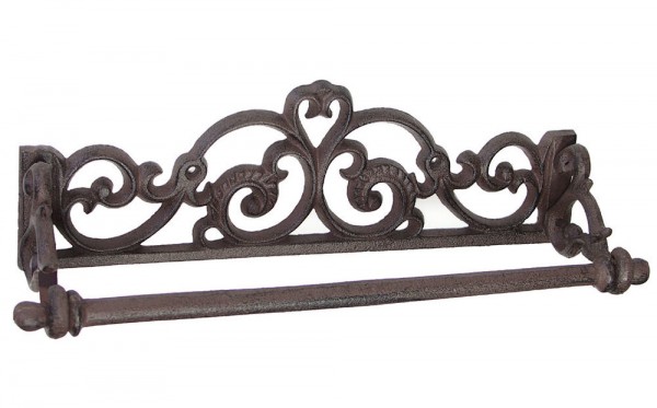 Küchenrollenhalter Landhausstil Nostalgie Antik-Stil Wandmontage Gusseisen Braun