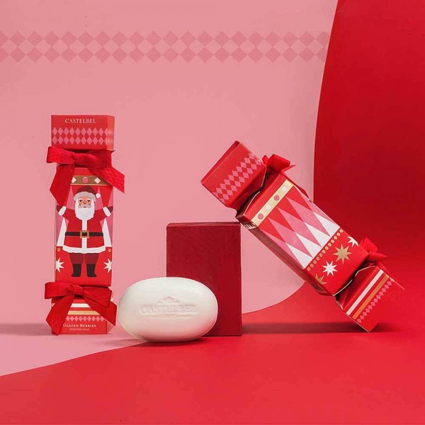 Castelbel Seife Santa Clause Geschenkset Weihnachten (Rote Beeren) Olivenöl-Seife - 150g