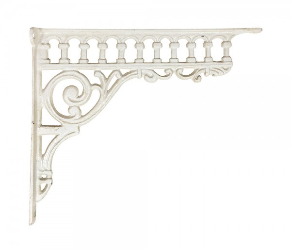 Regalträger Gründerzeit-Stil Regalhalter Regalwinkel Gusseisen Shabby Weiß