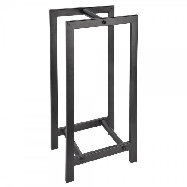 Kaminholzregal Brennholzlager Metall Holzlager Schwarz H 60cm