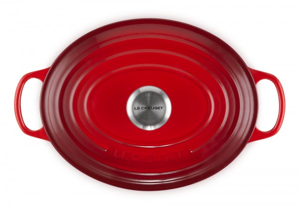 Le Creuset Gourmet-Bräter Signature Oval Guss Kirschrot 27cm