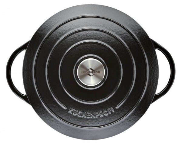 Küchenprofi Bratentopf Rund PROVENCE Schwarz Bräter Classic Black