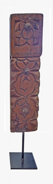 Dekoelement Skulptur auf Ständer Ornament Dekoobjekt Holzobjekt Vintage 55 cm