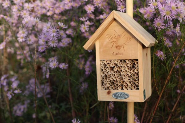 Insektenhotel Holz Bienenhotel Bienenhaus Nisthilfe für Bienen Wildbienen