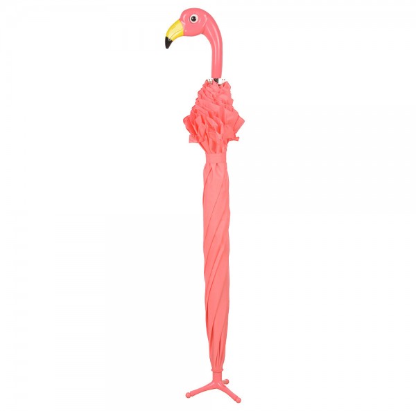Regenschirm Stockschirm Flamingo Pink mit Rüschen
