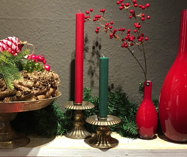 Kerzenhalter Kelch Antik-Stil Kerzenständer Metall gold patiniert 8,5cm