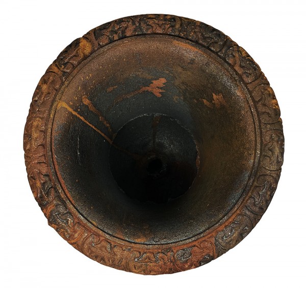 Französische Louvre Vase Groß Gusseisen Schwer Antik-Stil Edel- Rostig 62 cm