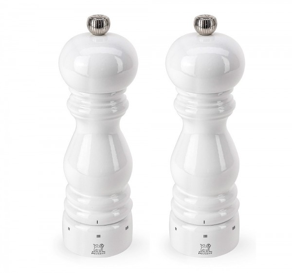 Peugeot GESCHENK-SET PARIS Pfeffermühle & Salzmühle Weiss Lackiert 18 cm