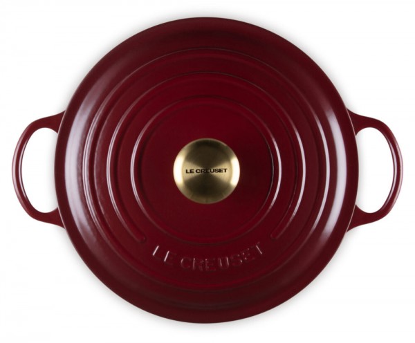 Le Creuset La Marmite Signature Familientopf Gusseisen Garnet (Rhone) Bordeaux-Rot 26cm