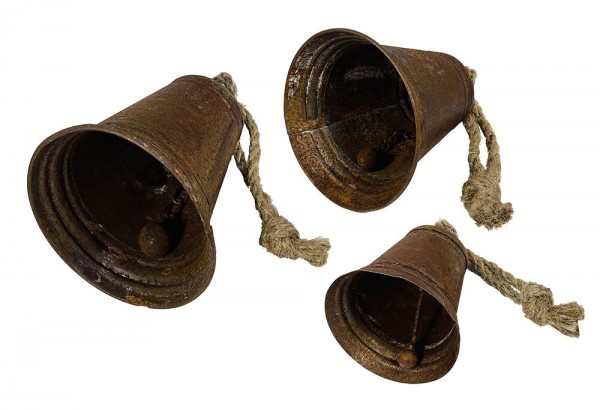 Glocken-Set Zink Rostig Weihnachtsglocke 3 Stück Weihnachtsdeko