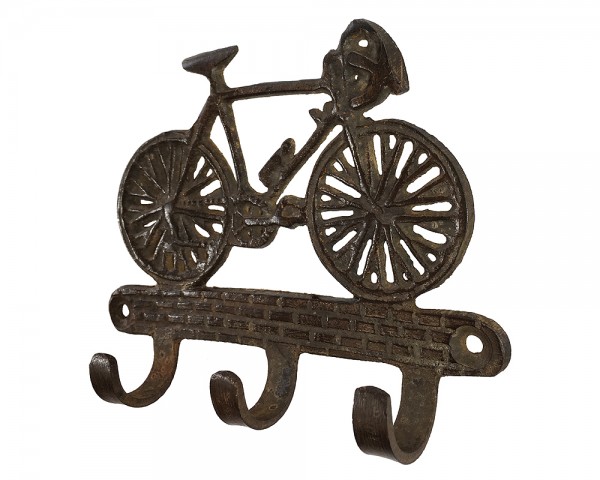 Wandgarderobe Fahrrad Garderobe Rennrad Gusseisen Antik-Stil Braun