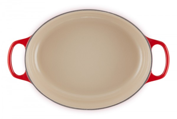Le Creuset Gourmet-Bräter Signature Oval Guss Kirschrot 27cm