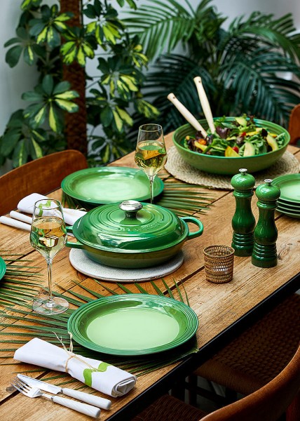 Le Creuset Gourmet-Profitopf Signature Gusseisen Bamboo Green 30cm