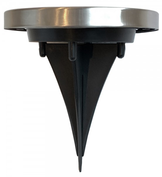 Solar Bodenleuchte Garten 2 Stück LED Solarlampe Bodenstrahler Edelstahl 12cm