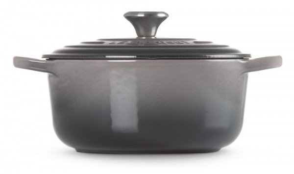 Le Creuset Bräter Signature Rund Gusseisen Flint Grau