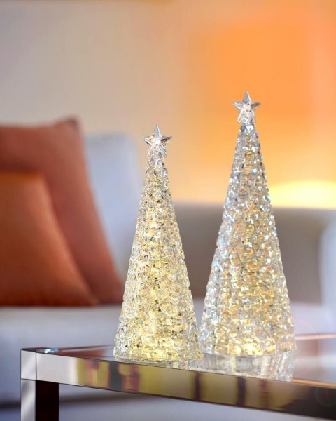 Sompex GLAMOR Tischleuchte Weihnachtsbaum Dekoleuchte Silber
