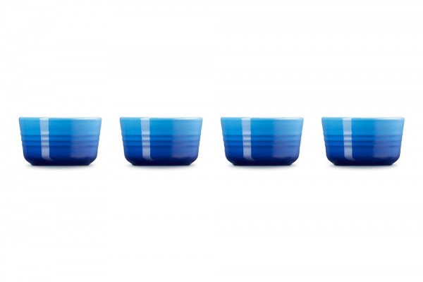 Le Creuset Förmchen 4er-Set Steinzeug Azure Blau 100ml